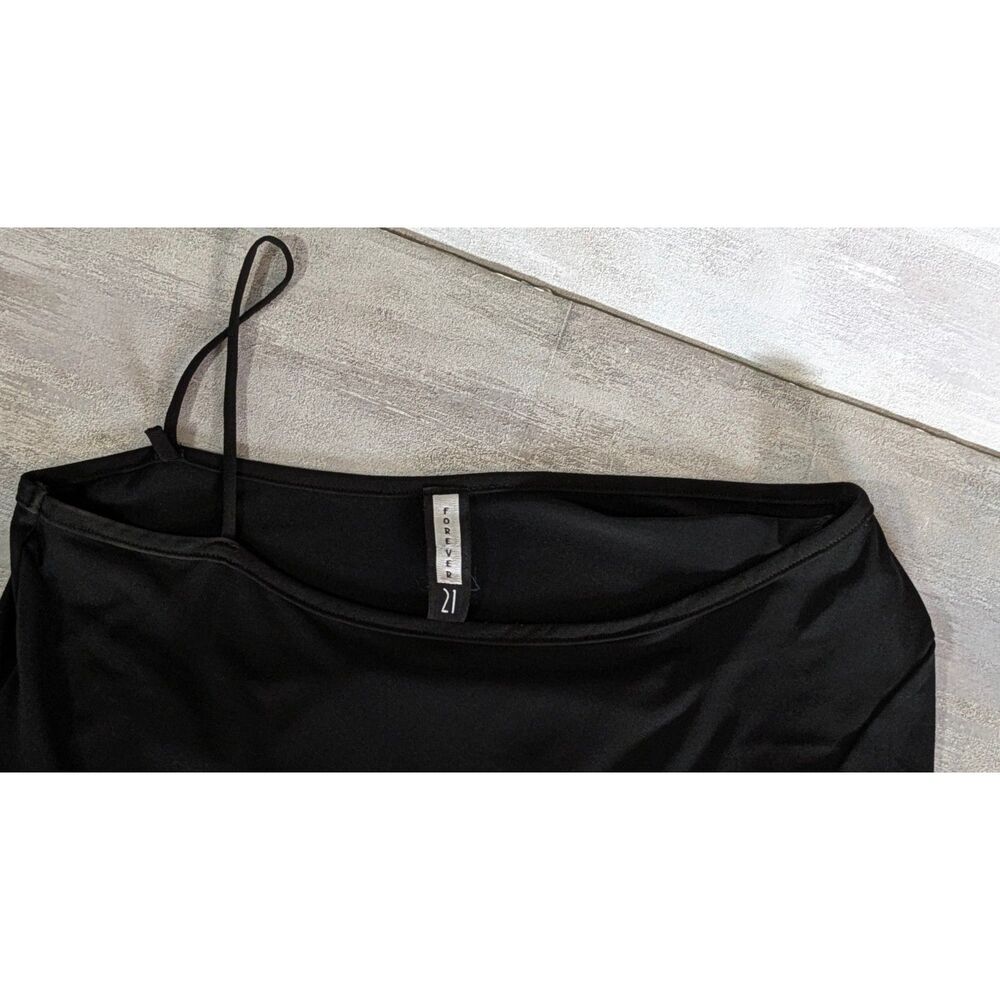 Black One Sleeve Asymmetrical Dress - Forever 21 - Picture 2 of 6